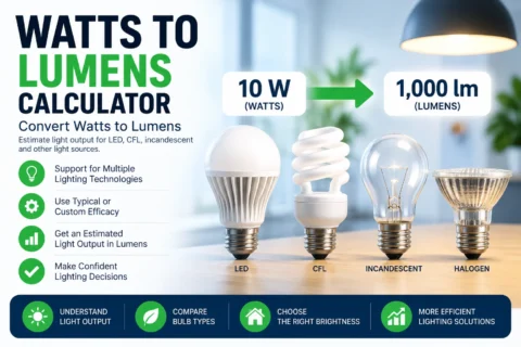 Wattage to lumen calculator