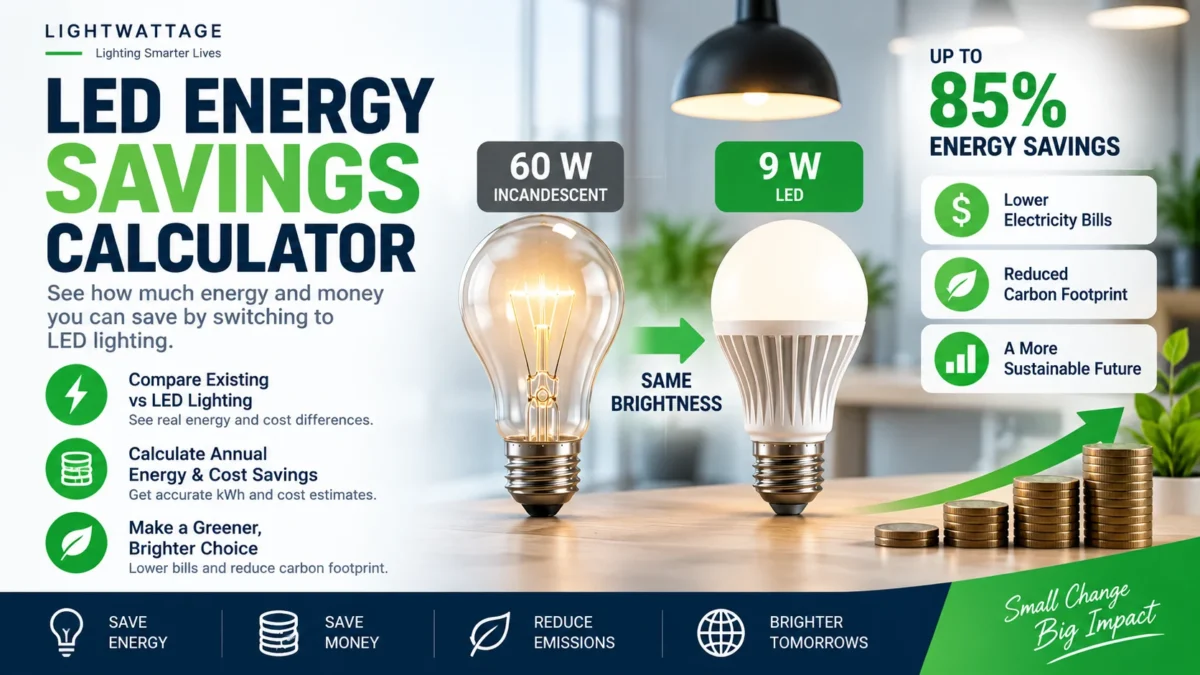 LED energy saving calculator